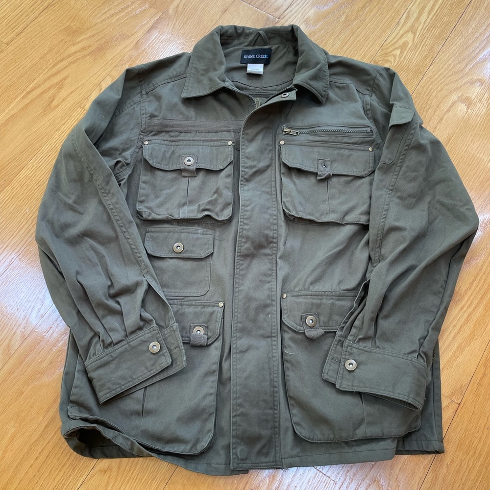 Stone Creek Green Utility Jacket size medium